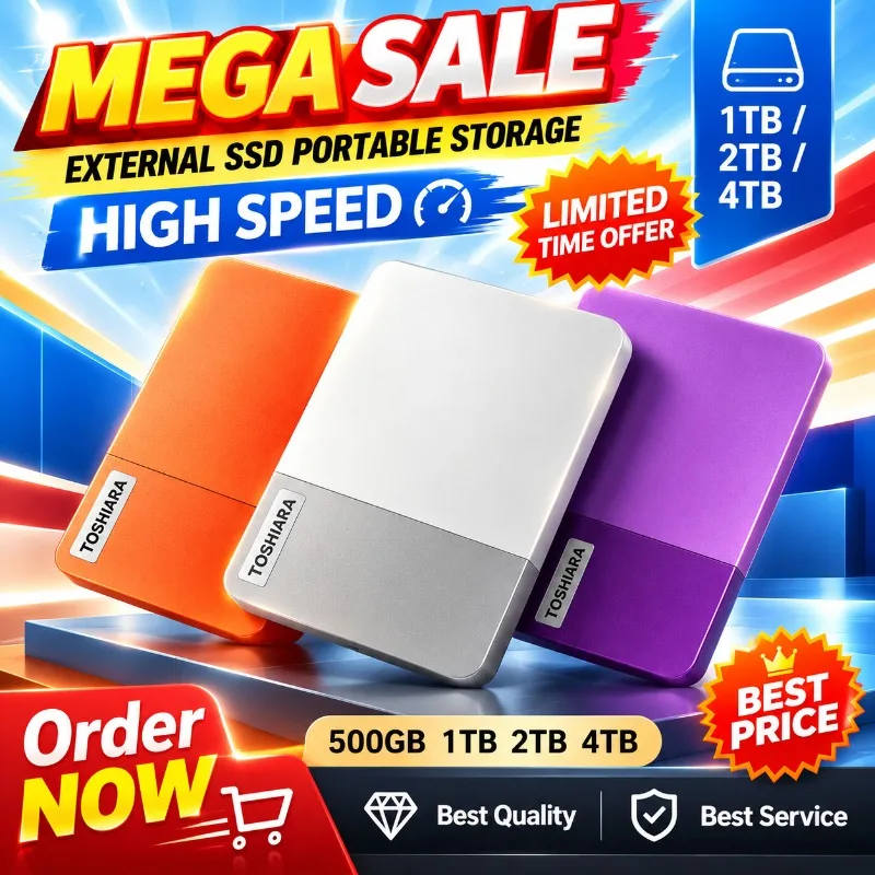 Multi-color selection Portable 2TB External Hard Drive High Speed Disk For Laptop Desktop Mac Android Phone Mobile Data Backup