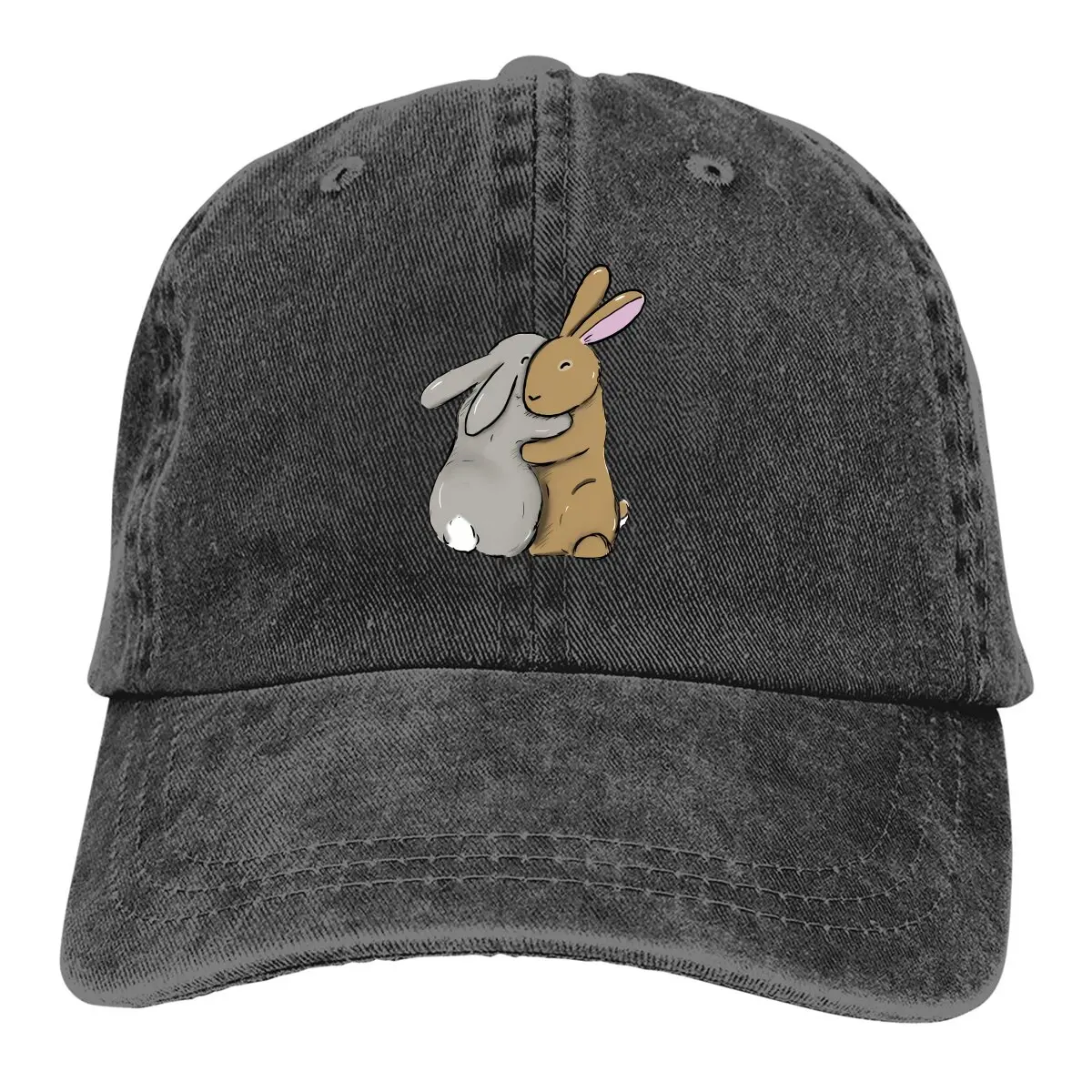 Summer Cap Sun Visor Bunny Hugs Hip Hop Caps Rabbit Animal Pattern Cowboy Hat Peaked Hats