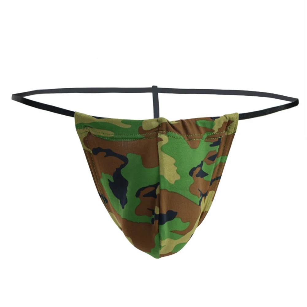 

Men's Panties Feel The Comfort With Breathable Camouflage Mens Enhance Pouch Thong Bikini G-Strings Underwear Elastic Underpants