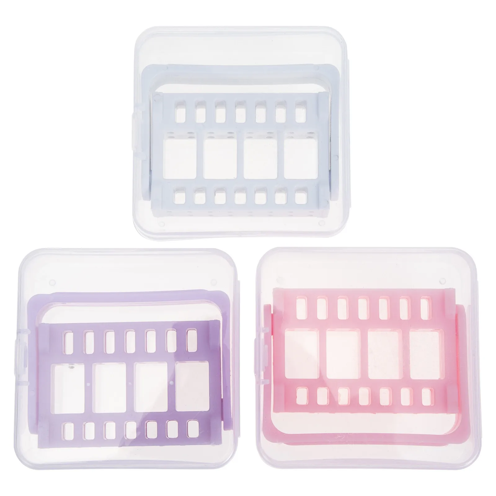 3Pcs Nail Grinding Head Organizer Stable Nail Drill Display Box Compact Portable Storage Holder for Home Salon