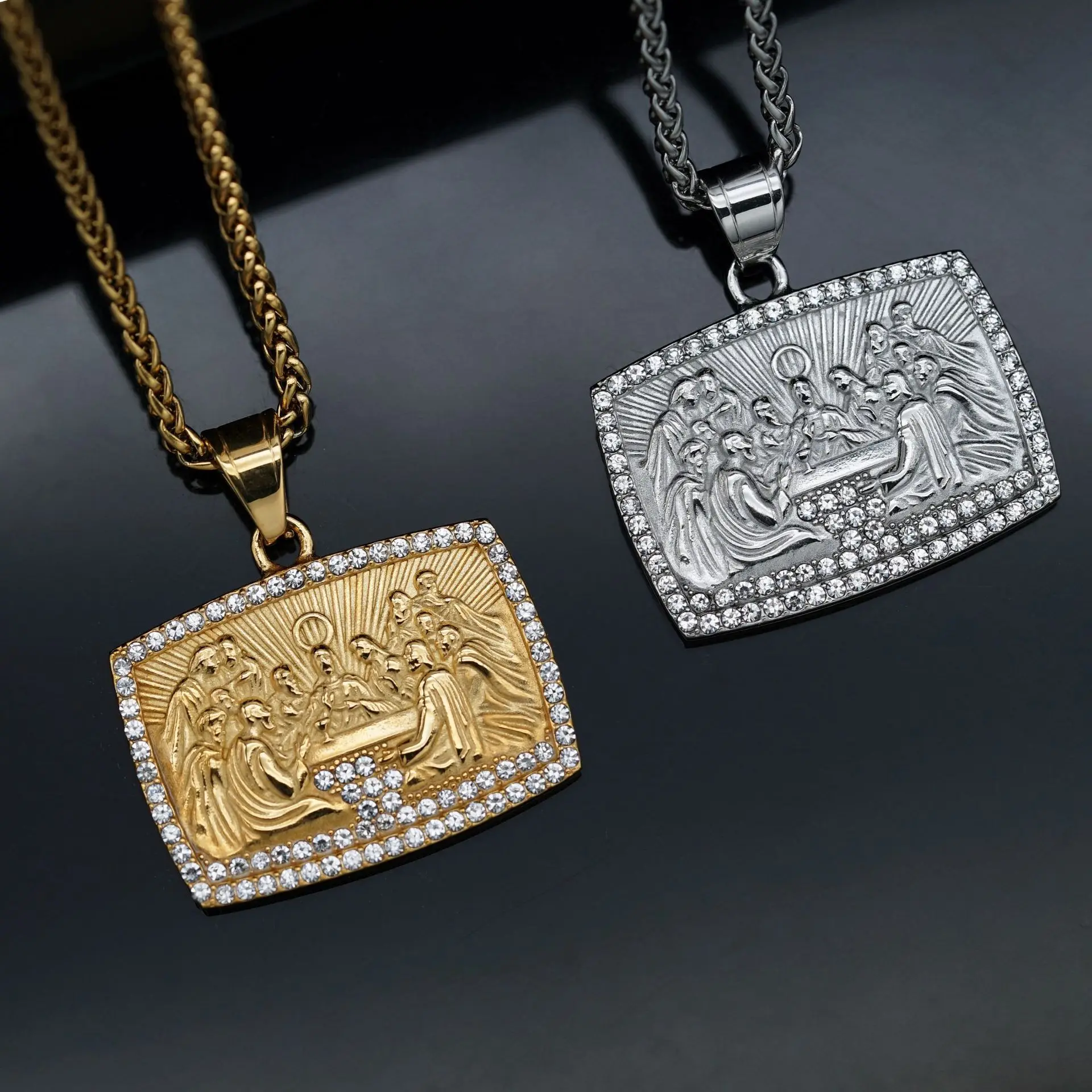 Religion Catholicism The Last Supper jesus 316L stainless steel Necklace Women men Pendant Female Jewelry