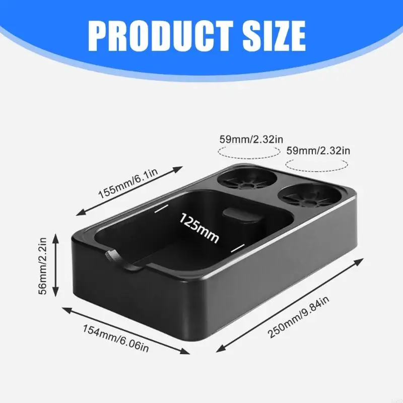 Organizadores herramienta café N58D Espresso Bin ABS Textura para manipulación café