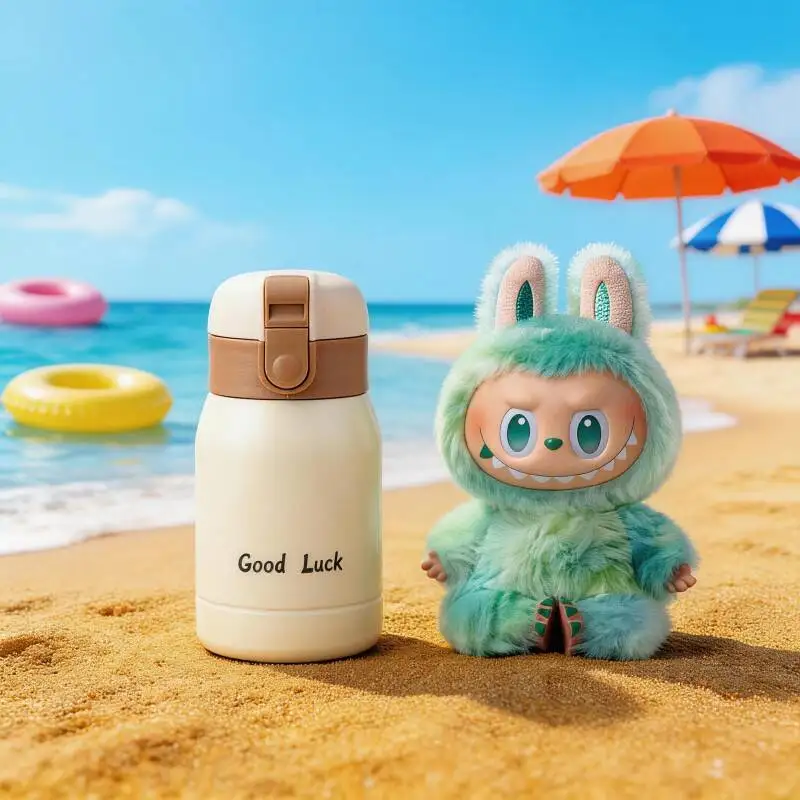 

POP MART THE MONSTERS Forward High Energy Series LABUBU Doll Secure Vacuum Cup Safe Lid Insulated Bottle No Leak