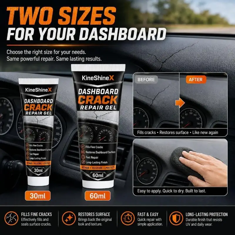 Dashboard Crack Repair Gel 60ml Car Leather Plastic Filler Fast Restore Console Instrument Panel Scratch Fix Tool