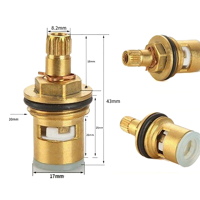 Brass Faucet Angle Valve Core Spout Sink Water Connection Outlet Kitchen Faucet Valve Accessories Home Lavatories Spare Parts