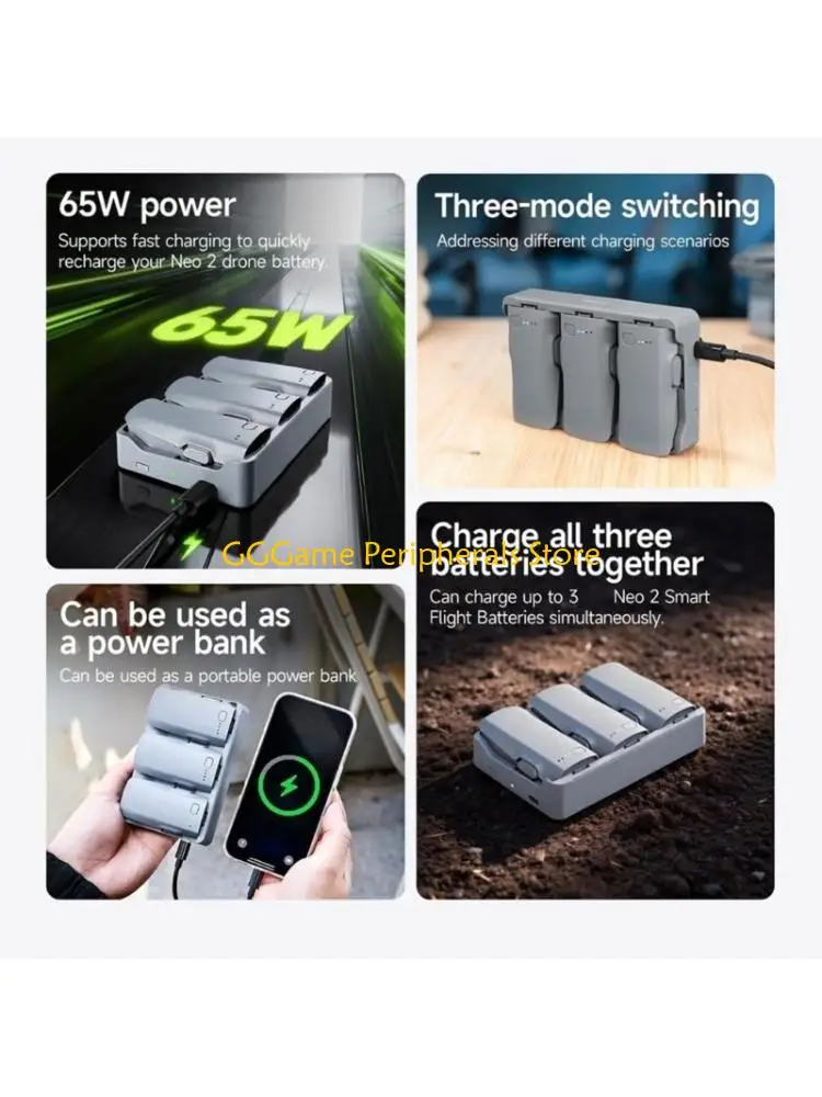 

U55B Fast Charging Station For Quadrotor Batteries 46 Minutes Complete Using Car outlet