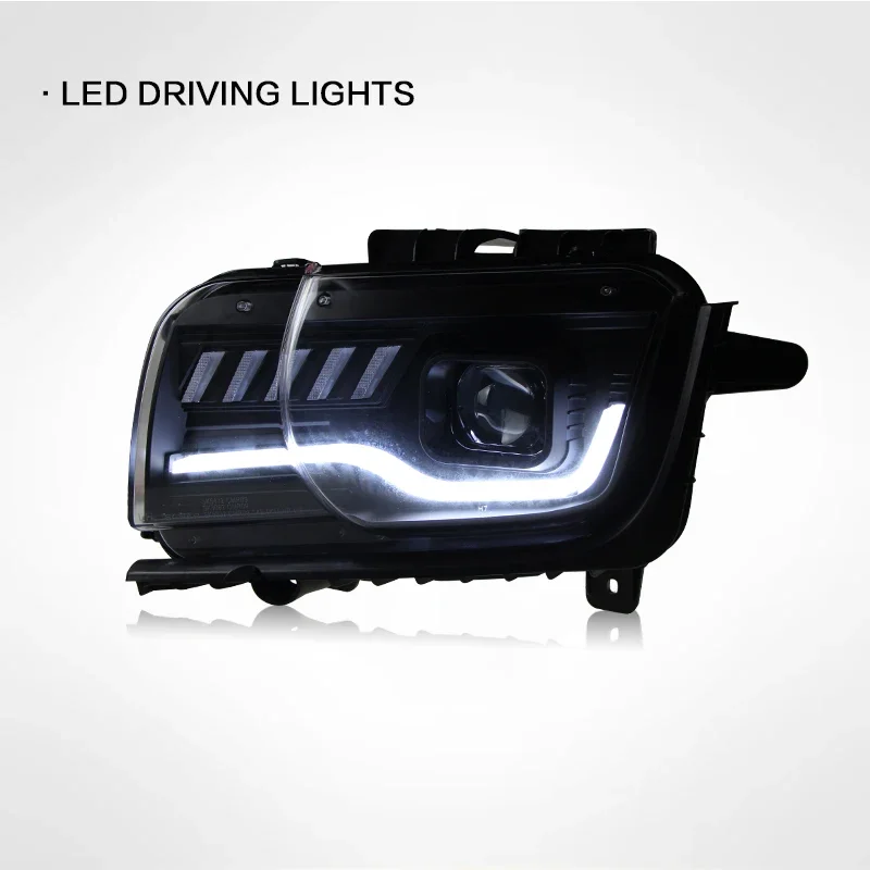 سيارة DRL LED مجموعات المصابيح الأمامية لشروليه كامارو 2008-2015 الضباب DRL الفرامل بدوره مصباح إشارة التوصيل والتشغيل