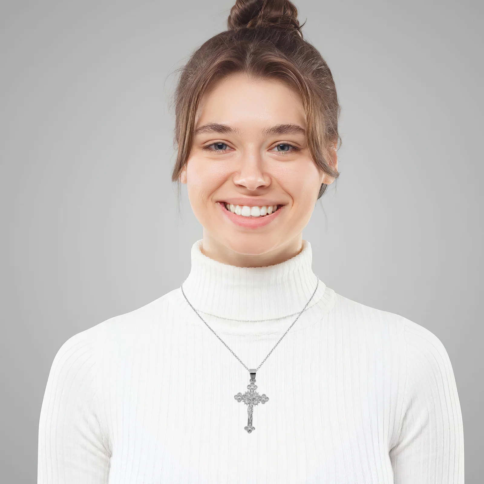 

Handmade Cross Pendant Necklace Bracelet DIY Religious Accessories Unique Style Faith Elegant Design Longterm Wear