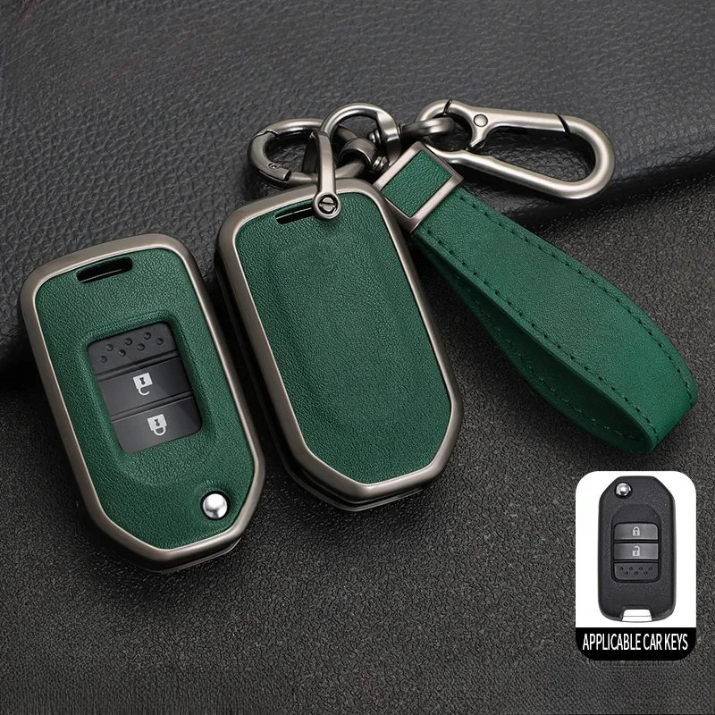 

Car Alloy Folding Key Protector Keychain for Honda Accord Civic CR-V HR-V HRV Crider Jade Odyssey Novelty auto accessories