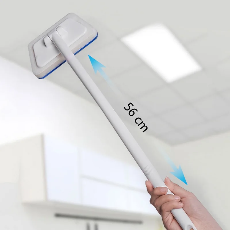Spazzola per la pulizia della parete del bagno multifunzionale manico lungo spazzole per vasca da bagno rimovibili per pavimenti domestici spazzola