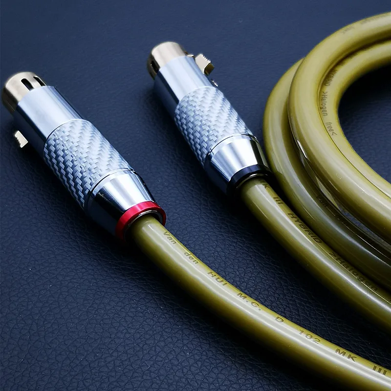 Original Van den Hul XLR cable M.C D102MKIII silver copper hybrid Hi-end carbon fiber Gold Plated Balanced line 1 pair