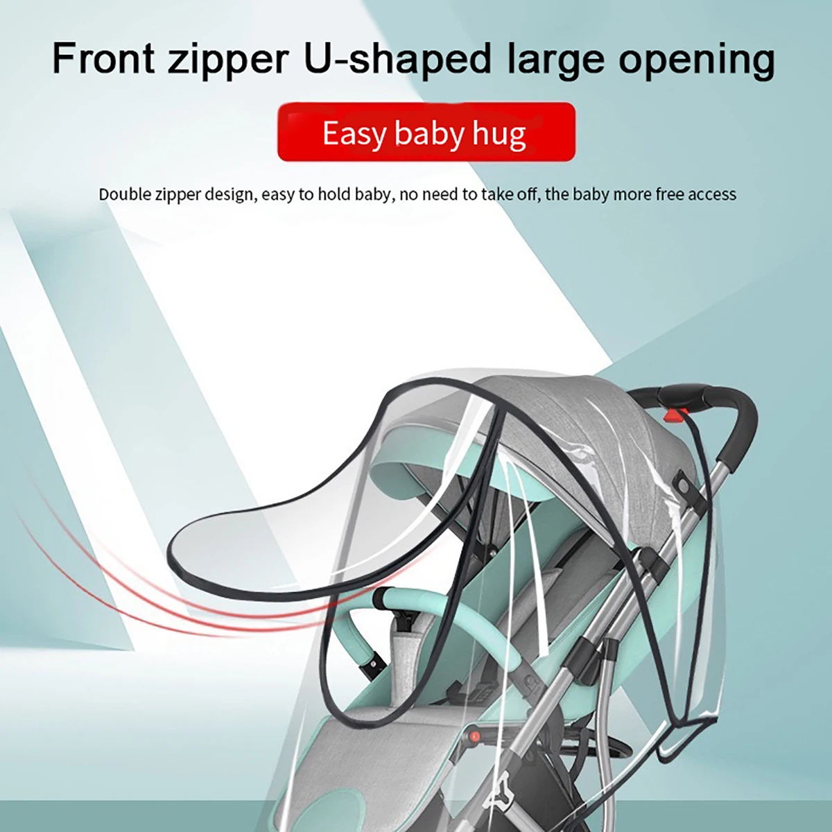 Stroller rain cover Stroller windshield Baby stroller umbrella rain cover stroller rain cover Raincoat