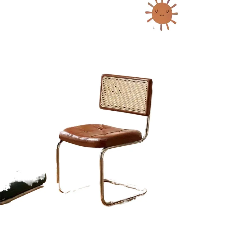 

Rattan chair Nordic solid wood home designer dining Medieval Internet celebrity cafe Hotel leisure ins