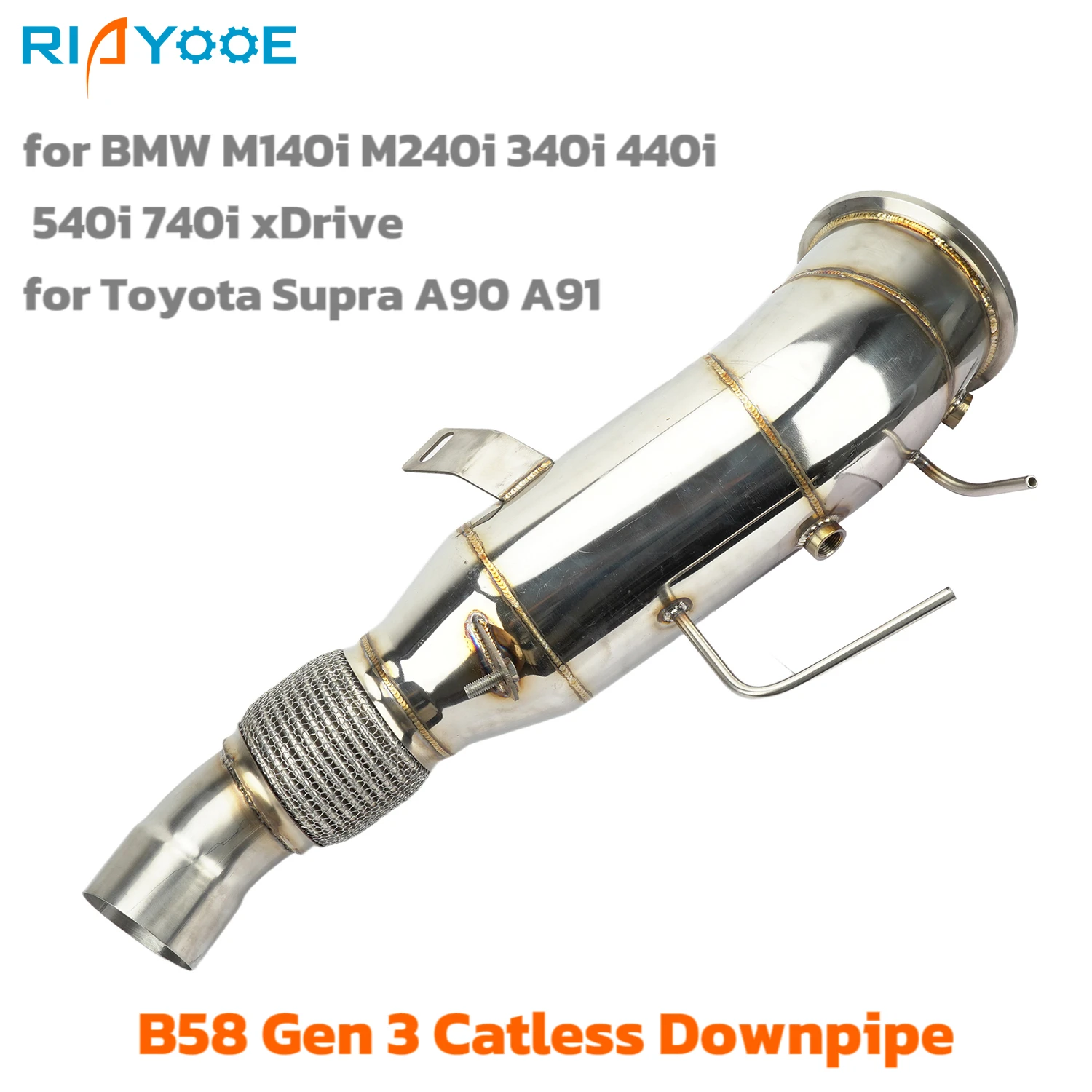 

B58 Gen 3 Catless Downpipe for BMW M140i M240i 340i 440i 540i 740i xDrive F20 F22 F30 G20 G30 G42 Toyota Supra A90 A91 Engine