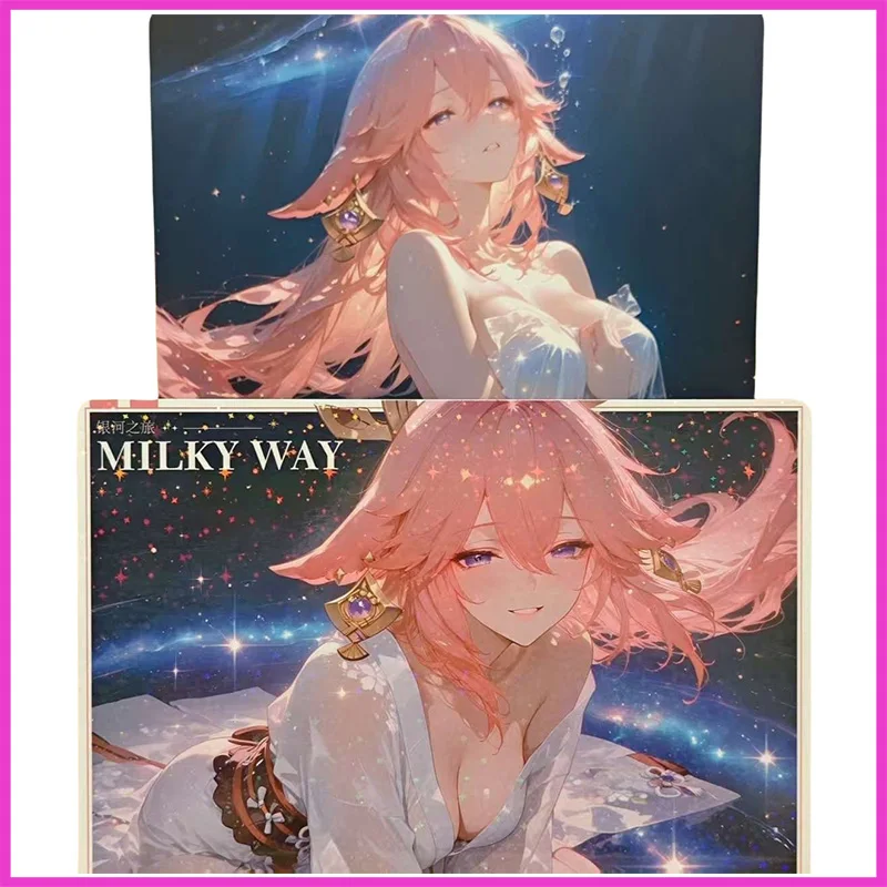 

Аниме «История богини», редкий размер A5, двухсторонняя коллекционная карта Робин Мона Герта Скирк Цукацуки Рио, игрушки для мальчиков, подарок на день рождения