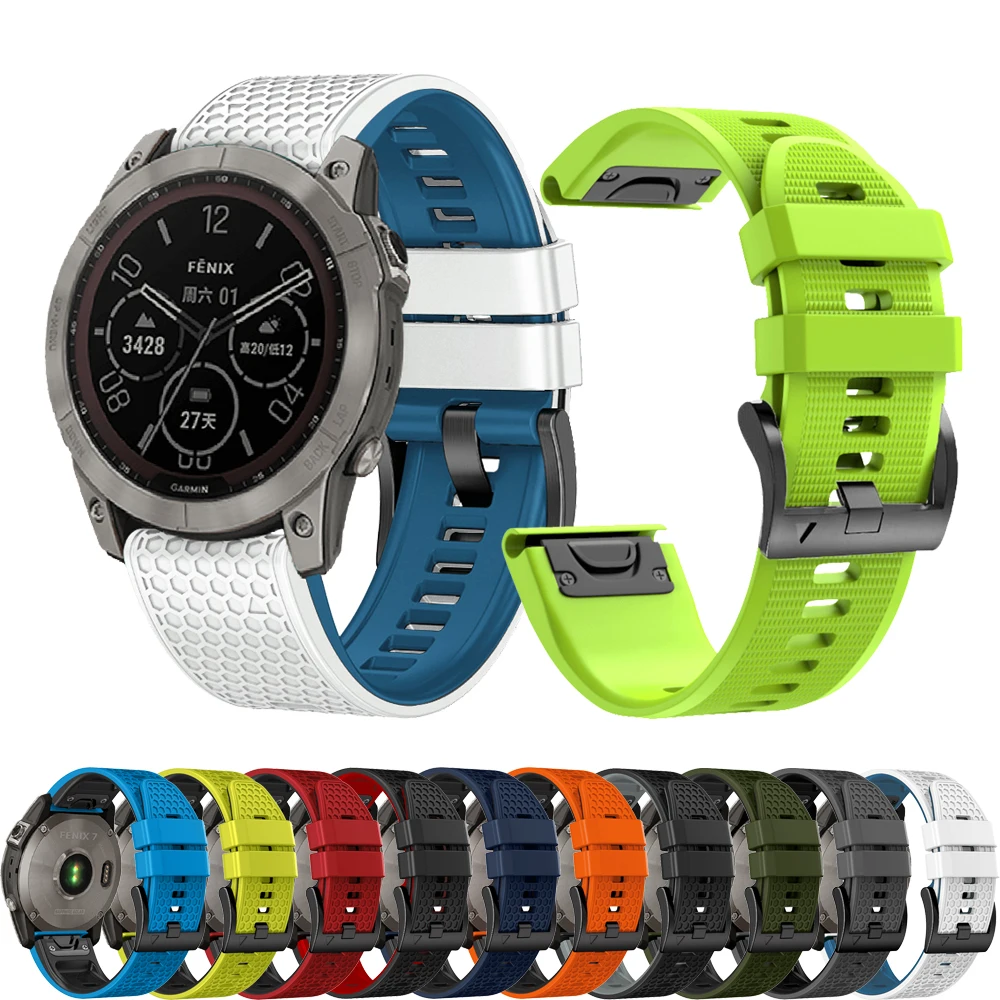 Pulseira de pulseira de silicone 26MM para Garmin FenixE 8/7Pro/7X/6X/6 Pro/5X/5 Plus/Epix Pro 47mm Pulseira substituível