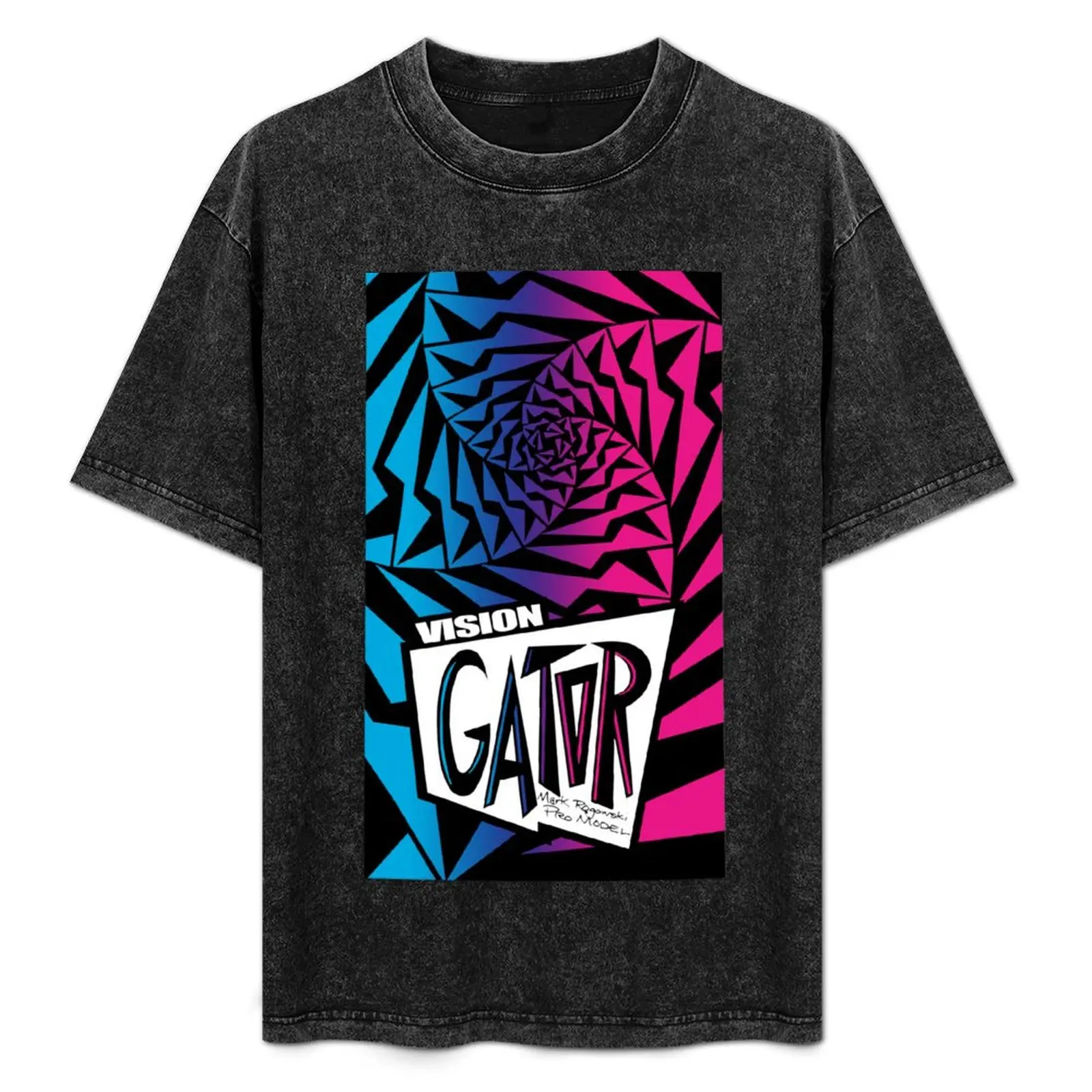 Camiseta Vision Gator básica de cor sólida com manga curta e top de algodão