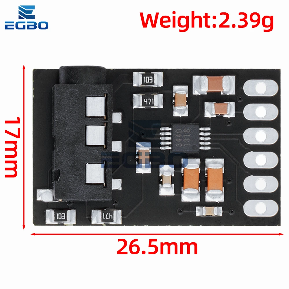 D/A Audio Converter Digital to Analog Converter Board Stereo Audio Module Conversion Module CS4344 with I2S Interface