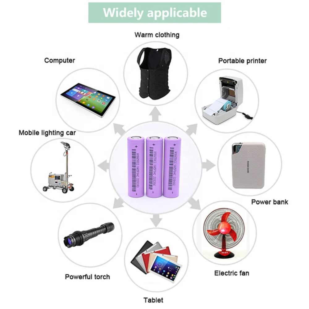 Factory direct high capacity type cylindrical rechargeable cell 18650 3.6v 2600mah lithium battery