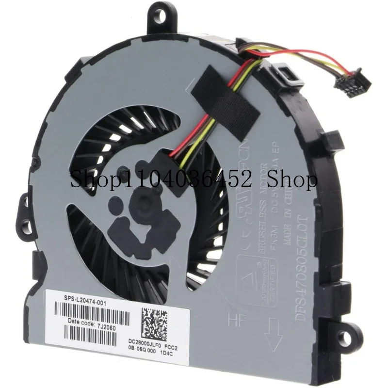 НОВЫЙ охлаждающий вентилятор для процессора HP 15-DB 15-db DC28000JLF0 FS 470805 CLOT L20474-001