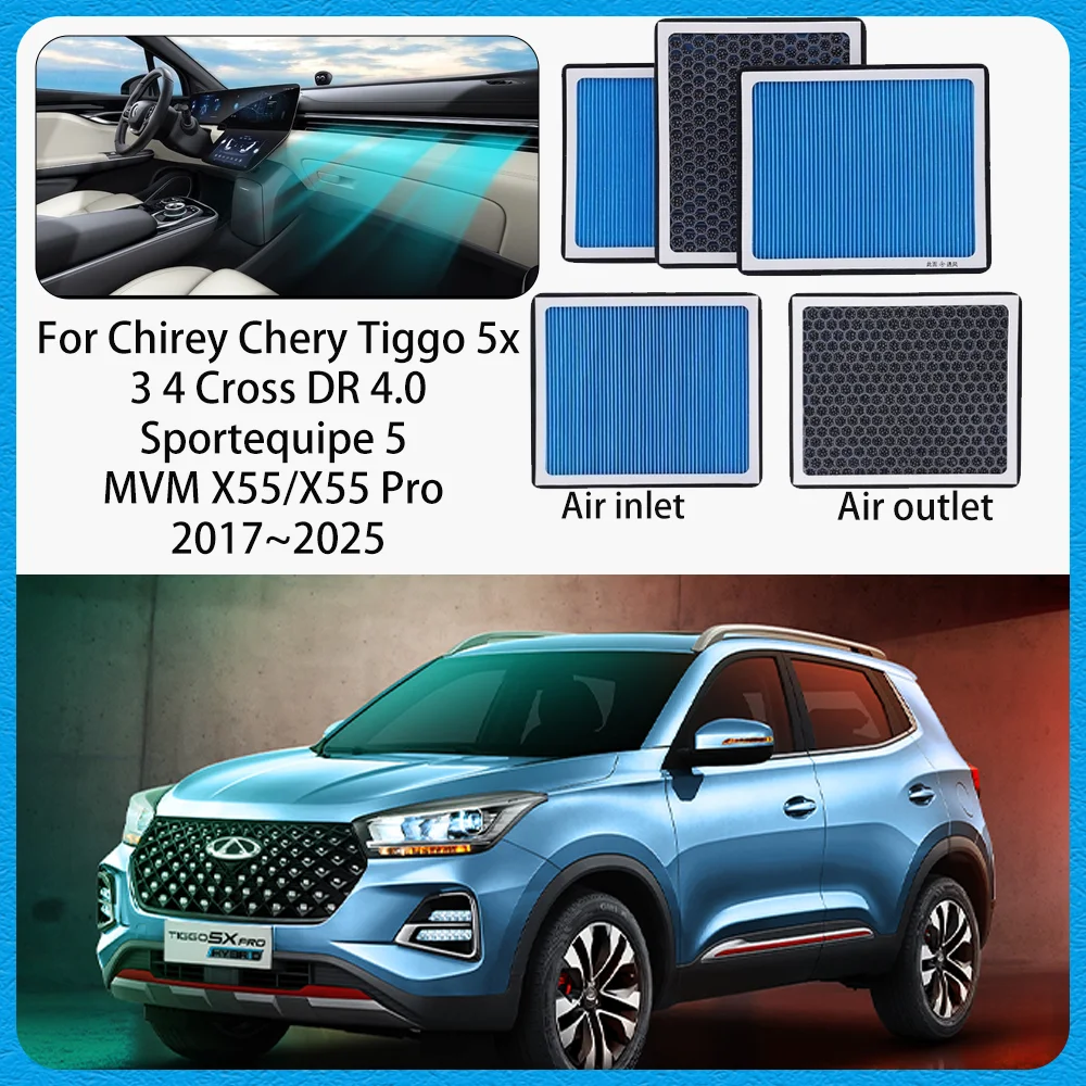 لشيري شيري تيجو 5x 3 4 الصليب DR 4.0 Sportequip 5 2017 ~ 2025 2018 2019 2020 2021 2022 2023 2024 سيارة تكييف الهواء فلتر الكربون المنشط الملحقات