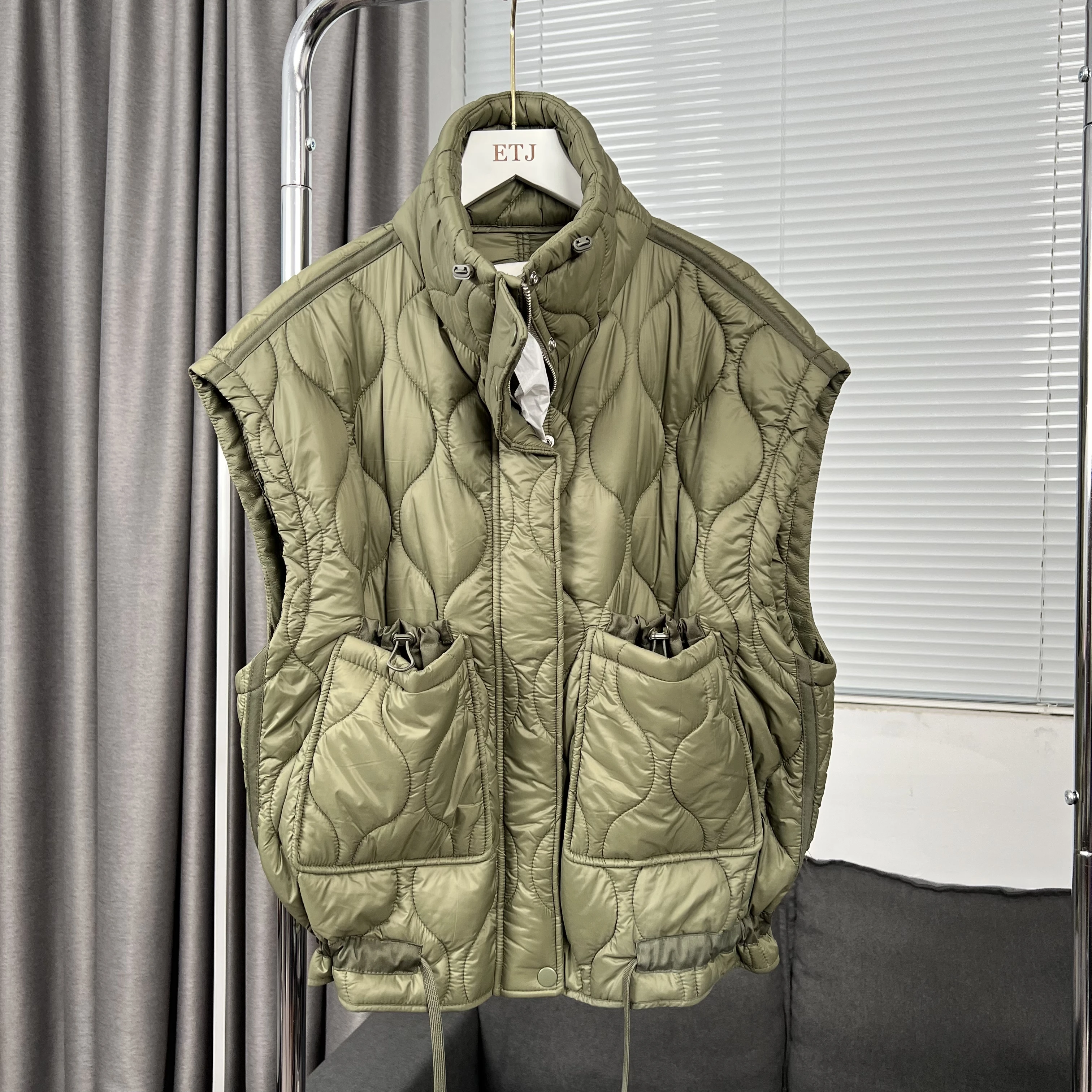 ETJ2023 automne hiver nouvelle collection ZW gilet en coton version ample polyvalence robe extérieure gilet en coton 2969/279