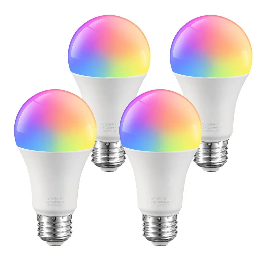 

Smart Light Bulbs A19 E26 Smart Bulb Works with Alexa Google 4 Pack