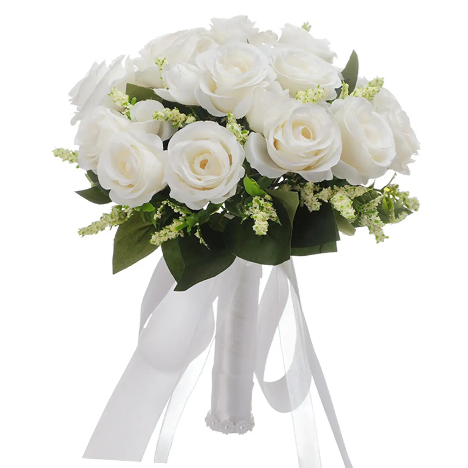 Artificial Flowers Romantic Toss Bouquet Wedding Bouquet for Bride for Graduation Church Bridal Shower Anniversary Decorations - view 2
