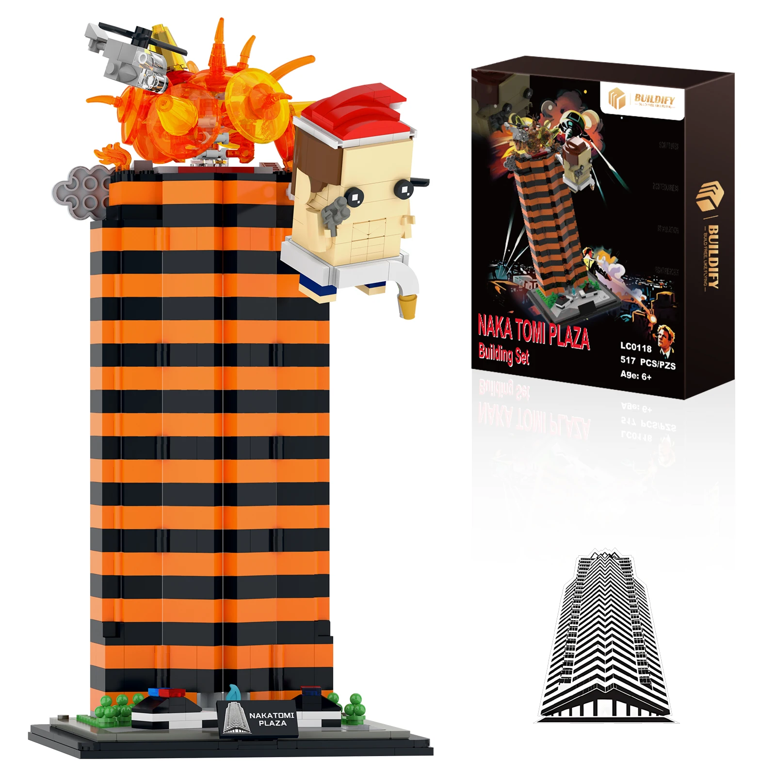 Kerstdetective bouwstenen: film gestanst scènereplica met beeldjes, collectie/kerstdecoratie/familieplezier