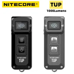 NITECORE TUP Flashlight Smart Pocket Light EDC Rechargeable Lightweight Lantern XP-L HD V6 1000LM Keychain Torch Builtin Battery