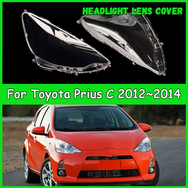 

For Toyota Prius C 2012 2013 2014 Car headlight cover Headlamp Shade Head Lamp headlight lamp cover automobil parts accessori