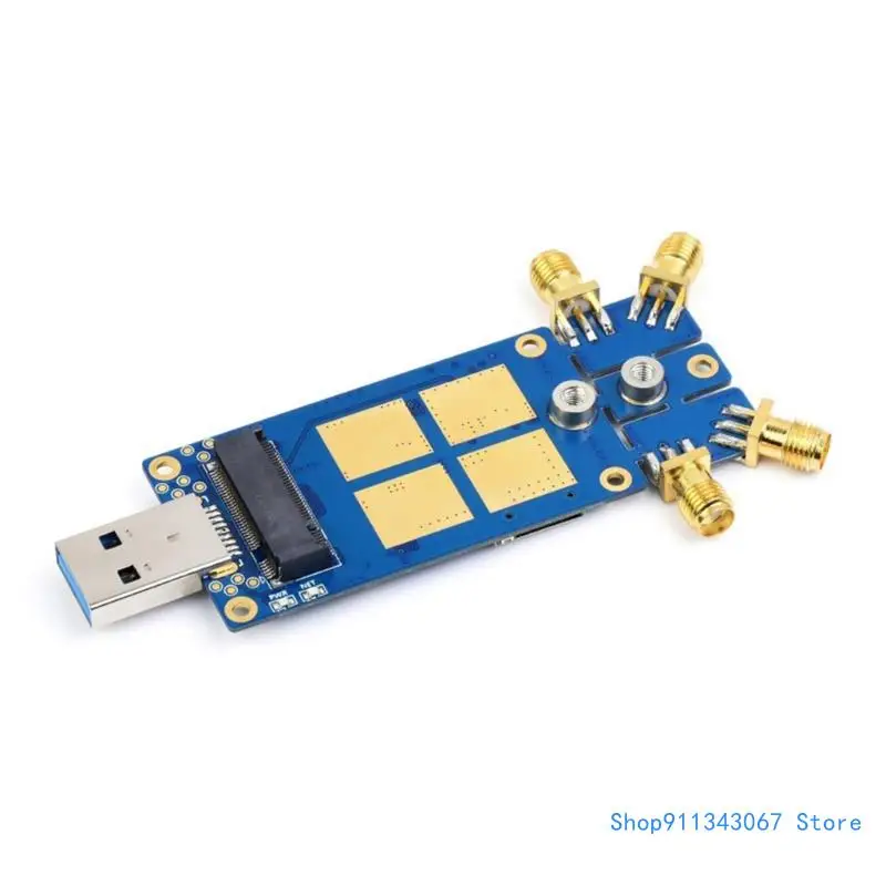 Scheda espansione Dongle USB per Computer RaspberryPi USB 3.1 ad velocità con 4 antenne Dissipatore calore in lega