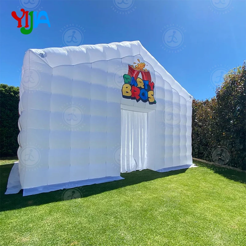 6/8/10m Large Outdoor Blow Up Portable Party Led Light White Cube Inflatable Event Tent