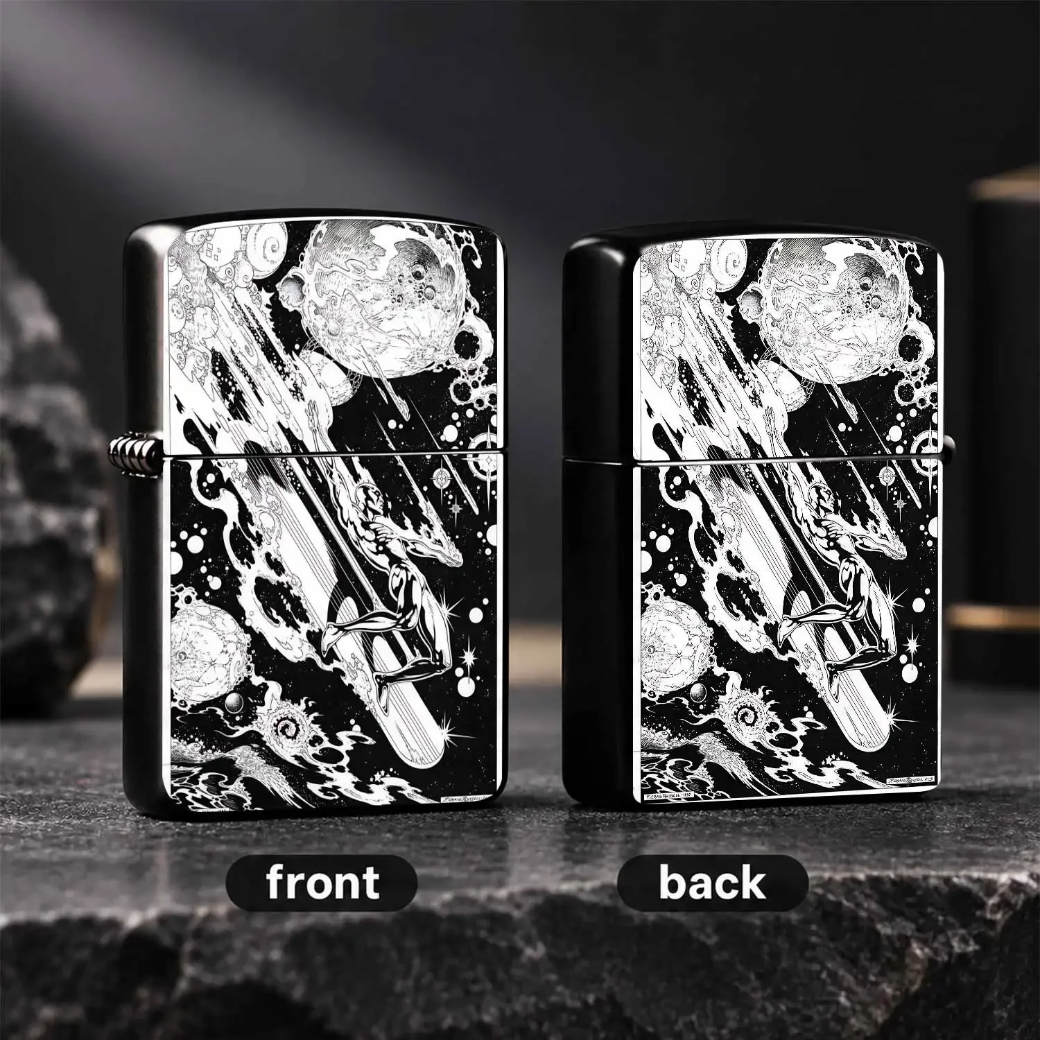 P.Craig Russell Classic Cosmic Adventure Art Printed Lighter, Retro Comic Style Space Fantasy Themed Portable Ignition Accessory, Ideal For Daily Multi-Scene Use, Unique Creative Collectible Gift For Comic Fans Interesting And Humorous Ligh
