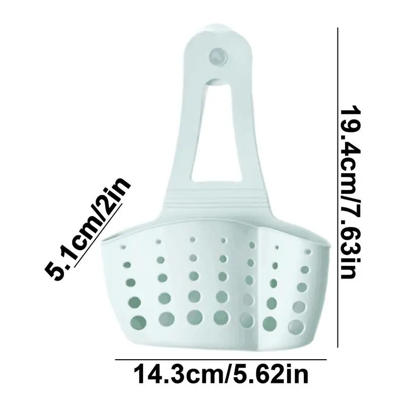 Kitchen Sink Basket Hangable Countertops Strainer Wash Basin Storage Colander TPR Sink Organizer Suction Cup Storage Basket