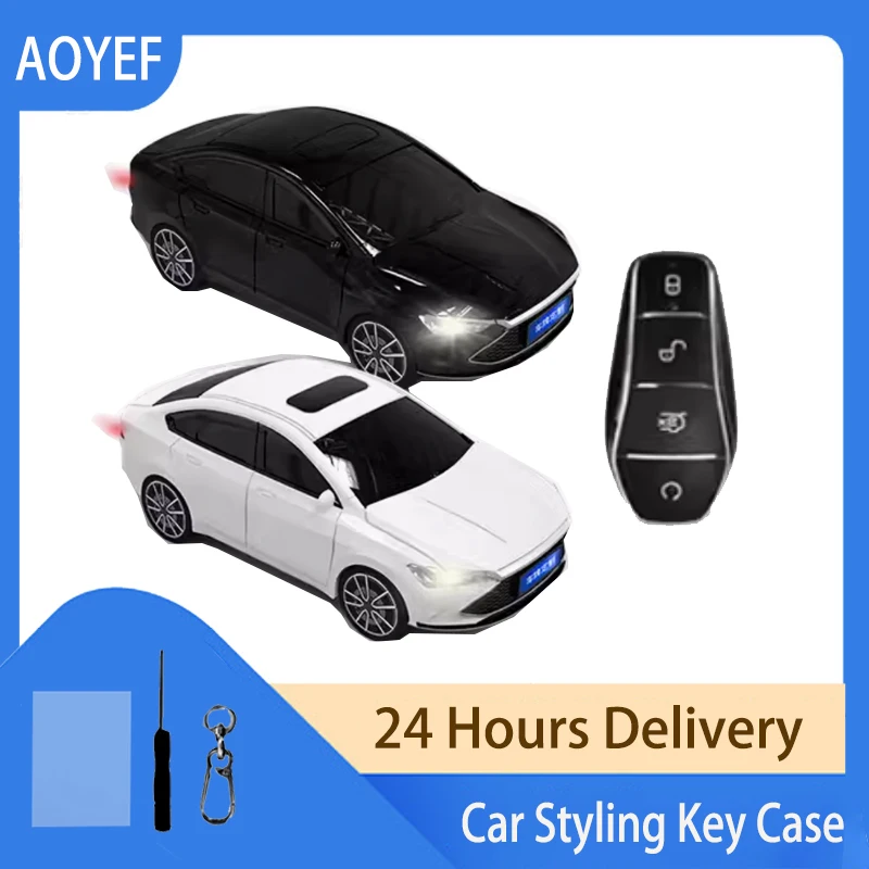 

For BYD Qin Appearance For BYD Qin Plusdmi Atto 3 Han EV Dolphin Smart Remote Car Key Case Cover Fob Bag Keychain Accessories