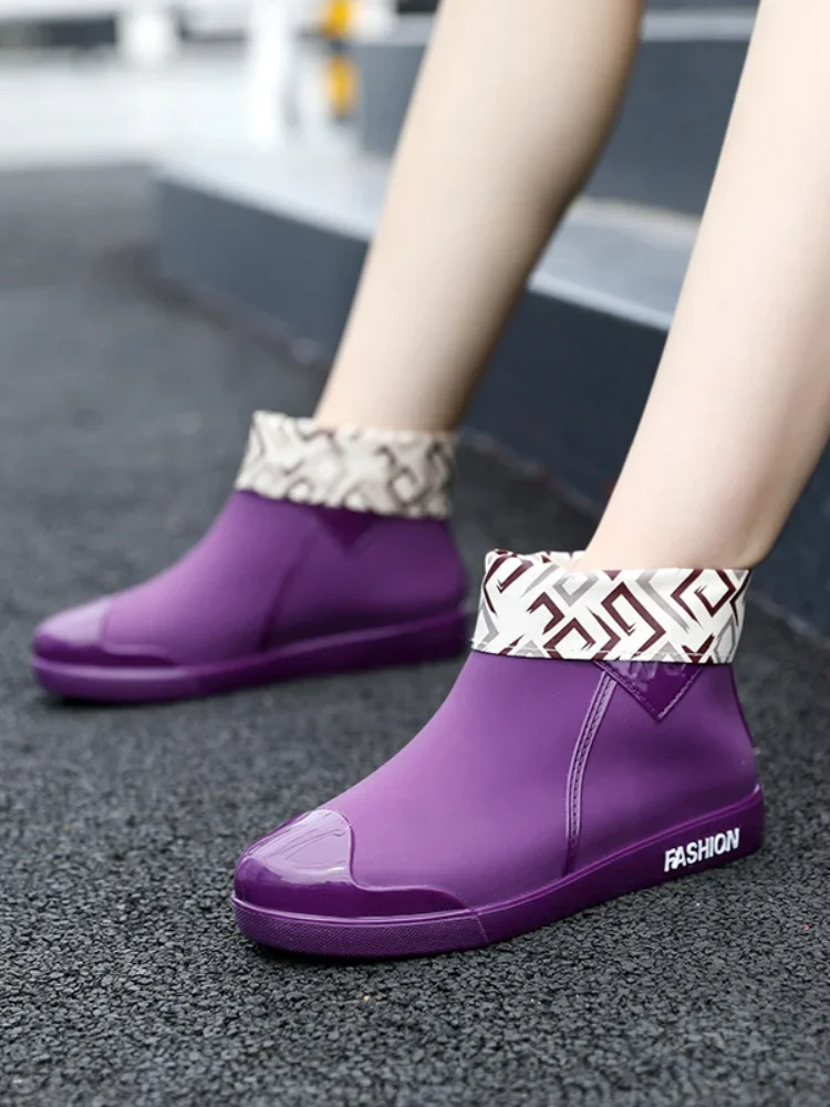 2023Shoes Women Fashion Non Slip Waterproof Rain Boots Tube Rain Boots Boots for Women Waterproof Work Botas De Caza Espanolas