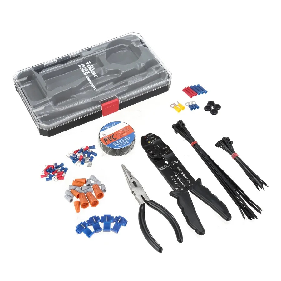 

99 Piece Compact Electrical Home Repair Set Including Storage Case TD21801A New 1.36 lbs.