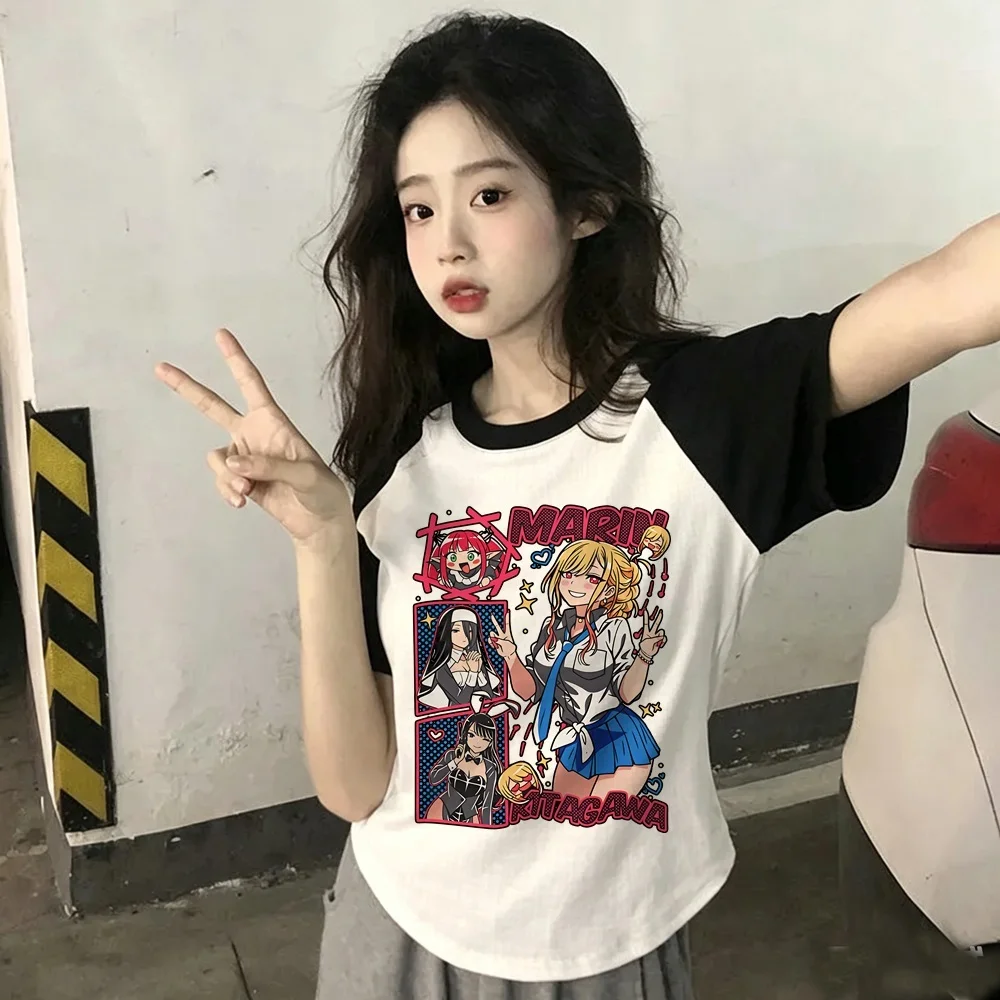 Marin Kitagawa t-shirt teen scene  gothic funny vintage graphic top tees Psychedelic emo japanese dollette streetwear