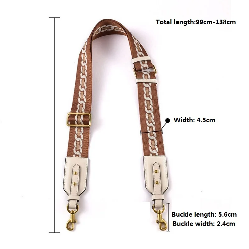 Free Shipping  Width 4.5CM Fashion Bag Belt Women Bag Strap Replace Handbag Schoolbag Chains Length 100cm