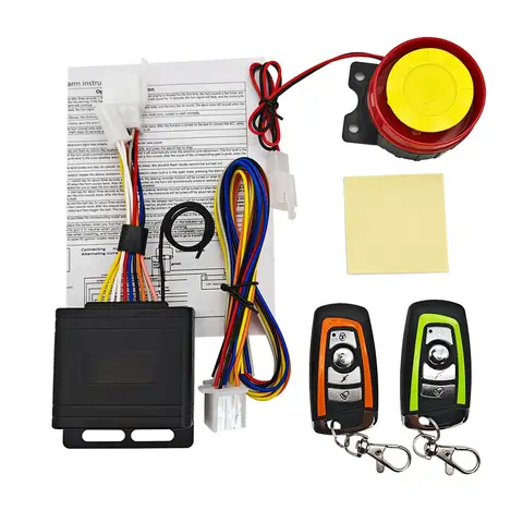 Sistema di allarme per moto Kit antifurto per moto a 1 via Sistema di allarme di sicurezza per auto DC 12V 125dB Sensore di vibrazione integrato