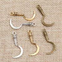 20pcs 30x11mm Death Sickle Charms Pendant Bronze Antique Gold Silver Color DIY Jewelry Accessories for Necklace Bracelet