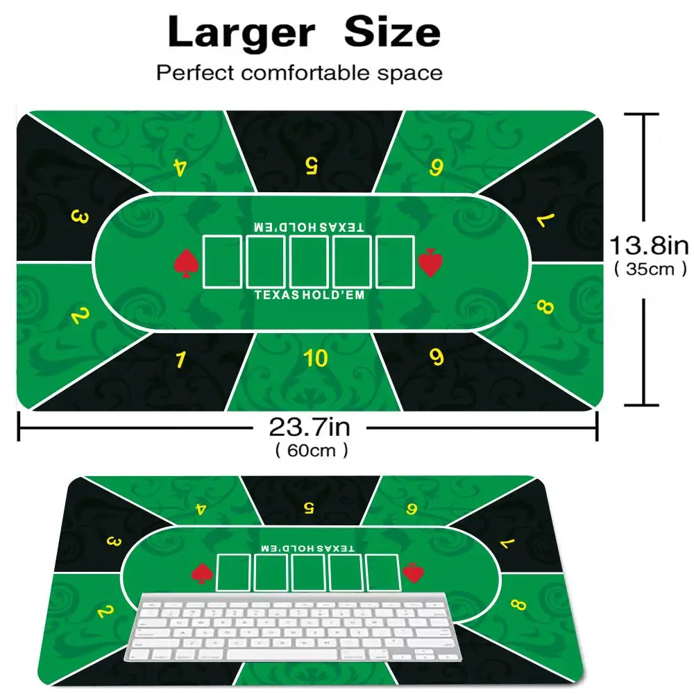 

Коврик для покерного стола, резиновый игровой коврик, макет покера, скатерть, настольный коврик Техасского холдема, домашний развлекательный коврик, настольная игровая комната