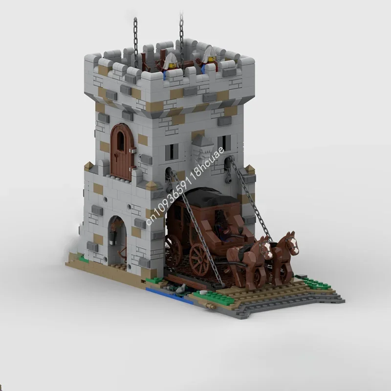 1086pcs MOC Modulares Torhaus Modulair Kasteel Leeuw Modelbouw Kerstcadeaus Blokken Architectuur DIY Baksteen Speelgoed Kinderen Verjaardag