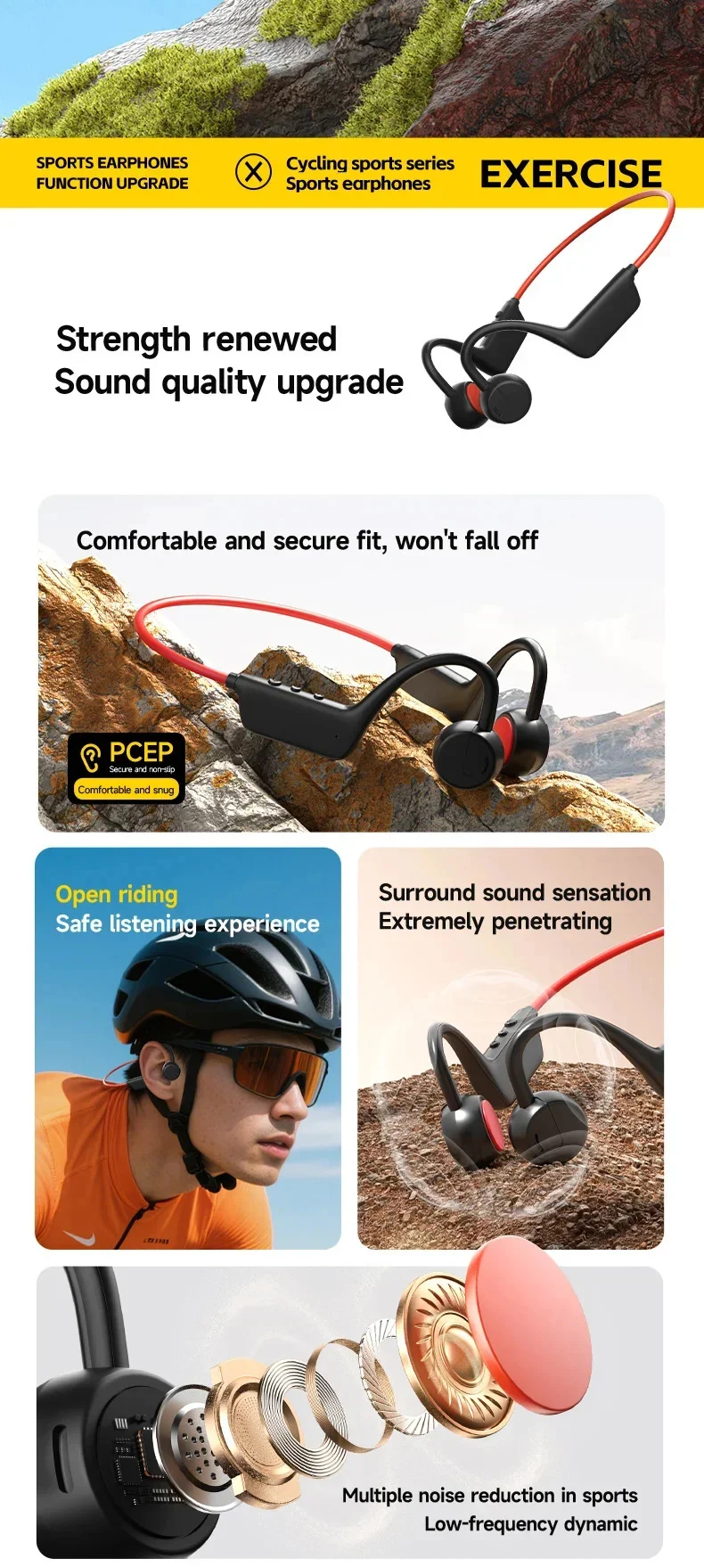 Bone Conduction Headphones IPX8 Bluetooth 5.4 Waterproof Wireless Sports Headset with Mic for Swimming Running Fitness Gym 2026