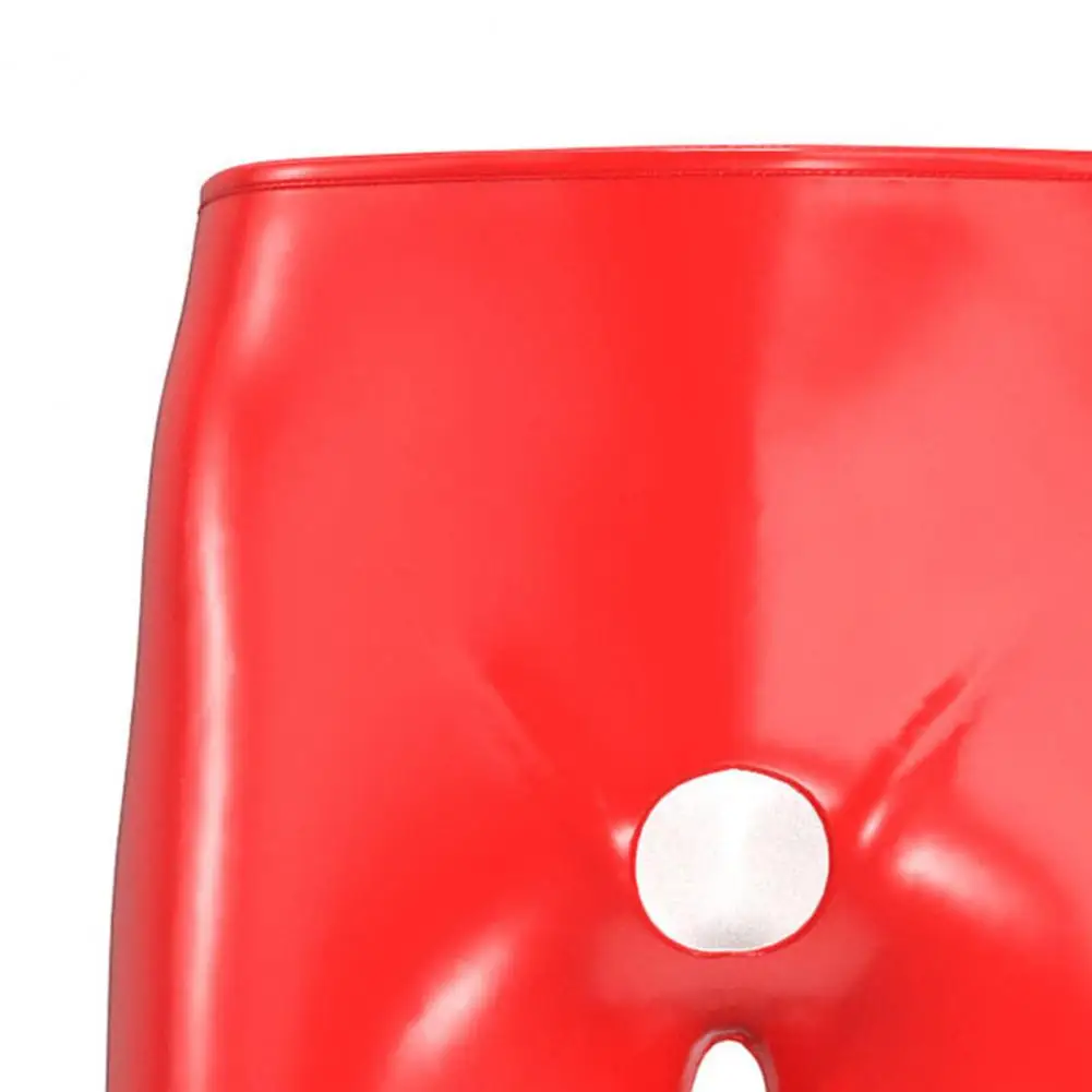 Men's Faux Leather Boxer Briefs Men's Shiny Faux Leather Boxer Shorts Sexy Open Crotch Hot Pants Glossy Stretchy Waistband Party