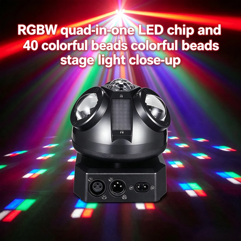 80W RGBW Magic Ball Stage Effect Light DMX512 15CH Sound Activated DJ Disco Party Light Auto Master Slave for Club Bar