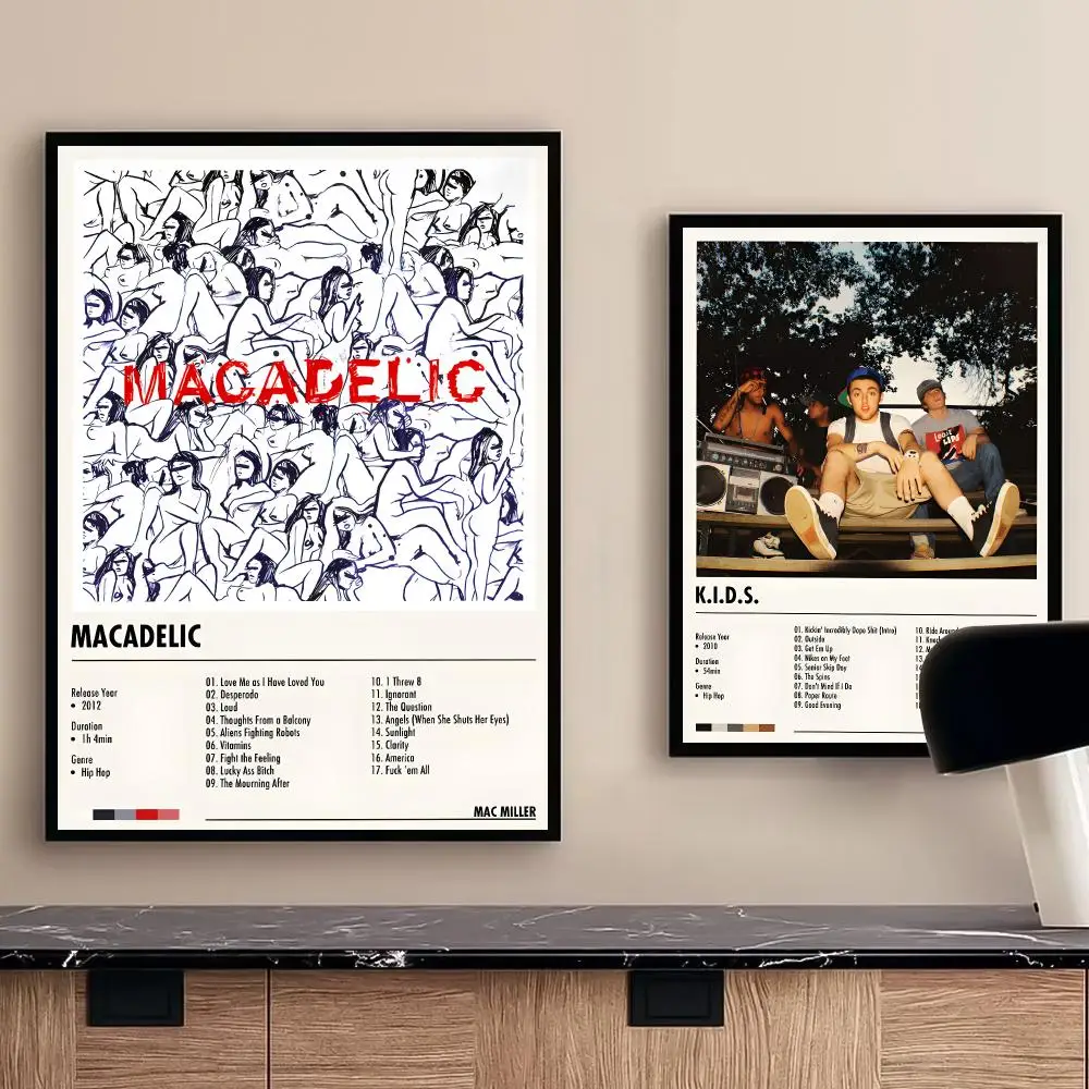 Legendary Singer M-Mac Miller Poster For Office Bedroom Coffee Home Decor Durable Waterproof Aesthetic Stickers Wall Art HD