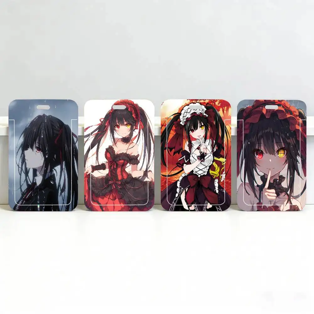 Tokisaki Kurumi Anime Date A Live Black Lanyard Card Holders Student Meal Cards And Campus Ids School