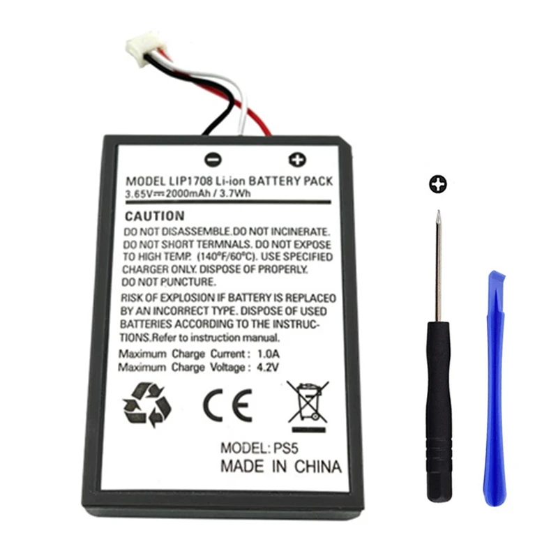 LIP1708 PS5 Battery 2000mAh for Sony PS5 Controller DualSense Game Controller batteria